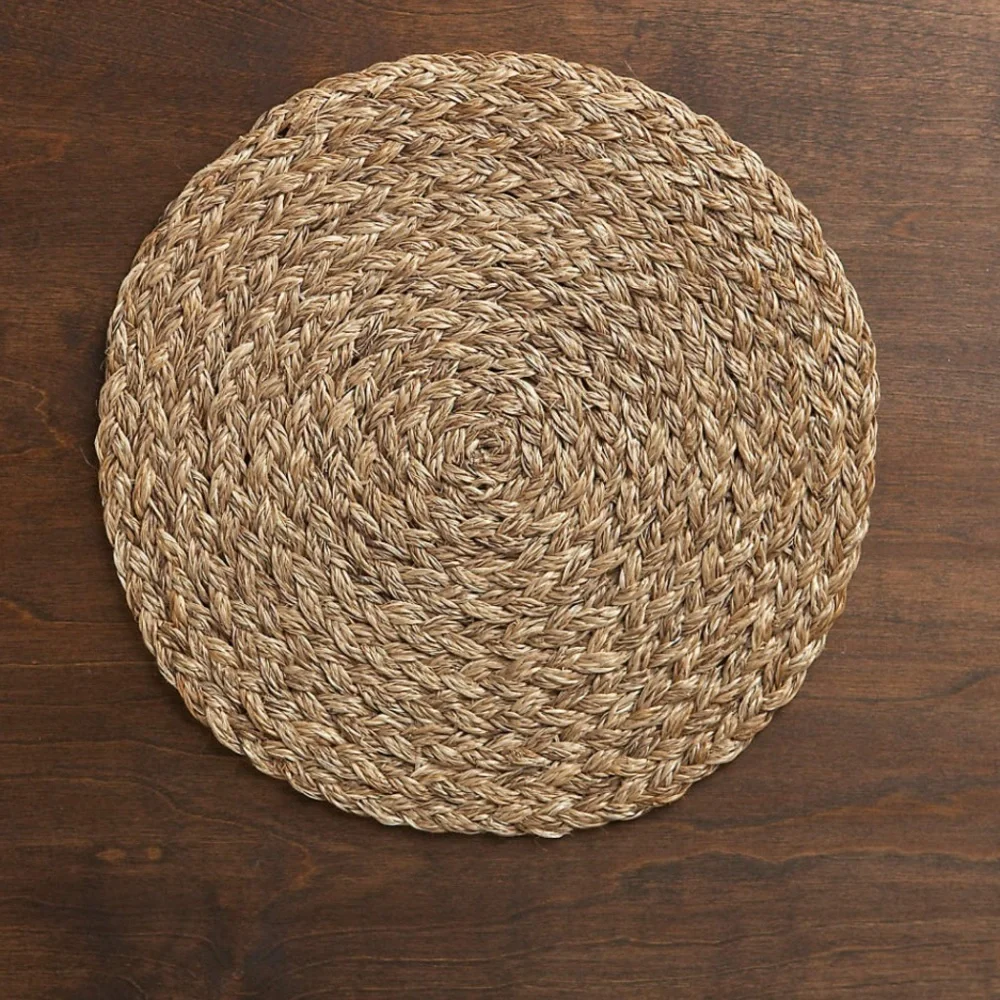 NWOT BALI ROUND WOVEN PLACEMAT- Crate & Barrel